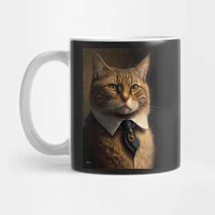 A Distinguished cat portrait Mug